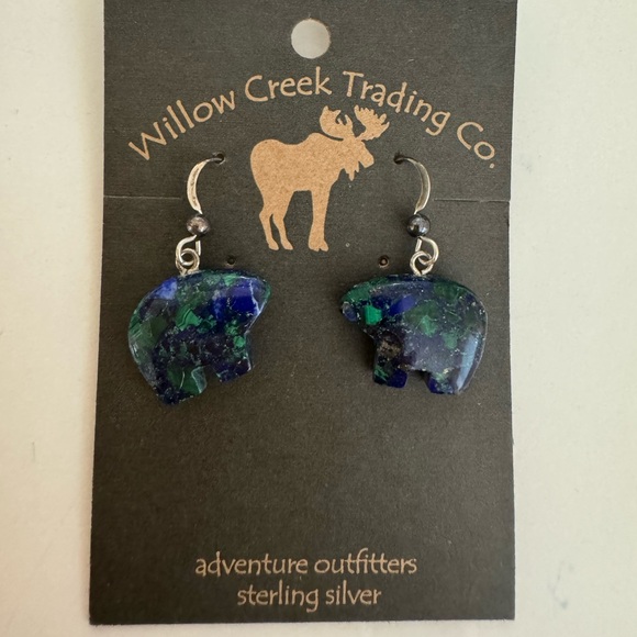 Willow Creek Trading Co-Necklace and Earring Pairs of Bear Stone Pendant Vintage - Picture 5 of 9